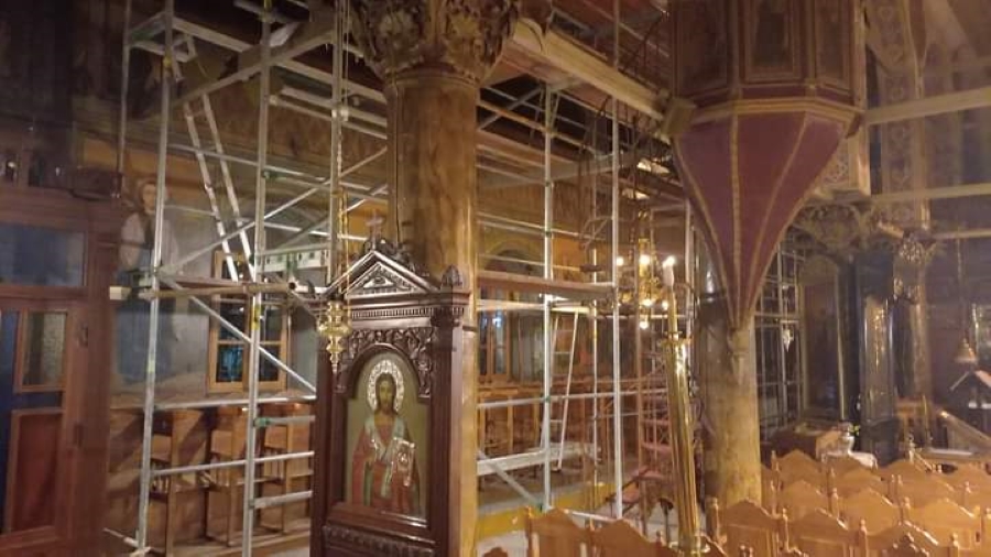 Ιωάννινα: Ξεκίνησαν οι εργασίες αποκατάστασης των αγιογραφίων του Ιερού Ναού Αγίου Νικολάου Αγοράς