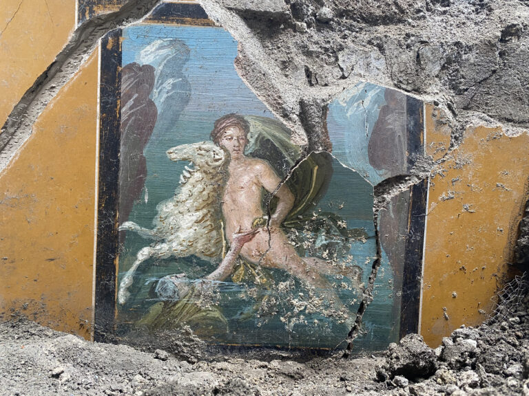 Ιταλία: Μια εντυπωσιακή τοιχογραφία του Φρίξου και της Έλλης ανακάλυψαν οι αρχαιολόγοι στην Πομπηία