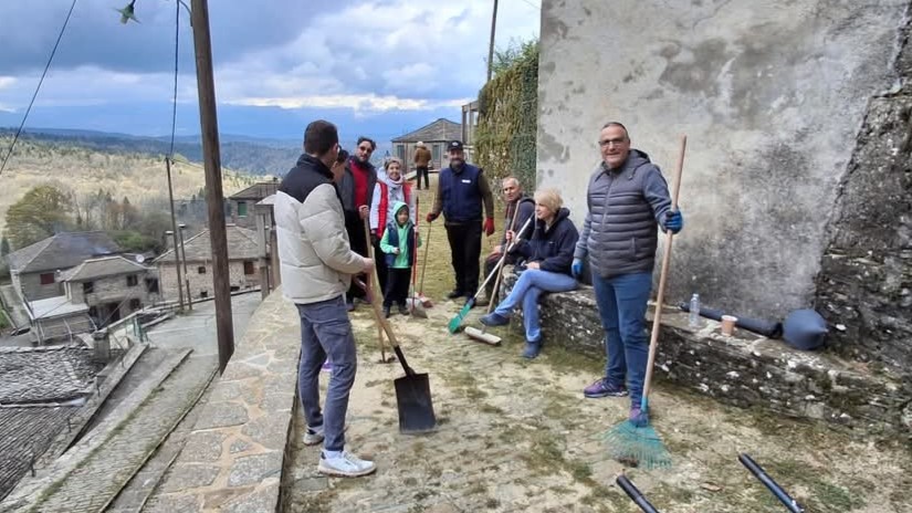 Έλαμψε το χωριό – Εθελοντικός καθαρισμός στο Δικόρυφο Ζαγορίου