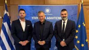 Συνάντηση Π. Παλάσχα και Χ. Λαζάνη με τον Γιάννη Βρούτση – Στο επίκεντρο ο αθλητισμός στα Ιωάννινα