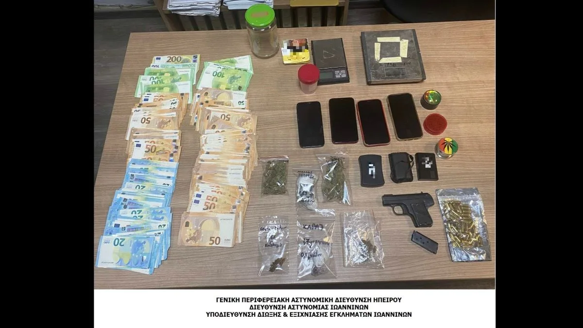 Ιωάννινα: Εξαρθρώθηκε συμμορία ναρκωτικών – Συλλήψεις και κατασχέσεις όπλων και χρημάτων
