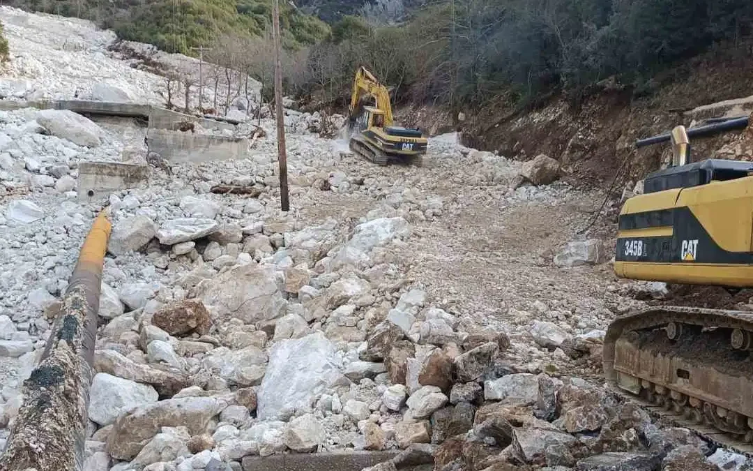 Σε εξέλιξη οι εργασίες αποκατάστασης στο οδικό τμήμα Καταρράκτης – Κρυοπηγή του Δήμου Κεντρικών Τζουμέρκων
