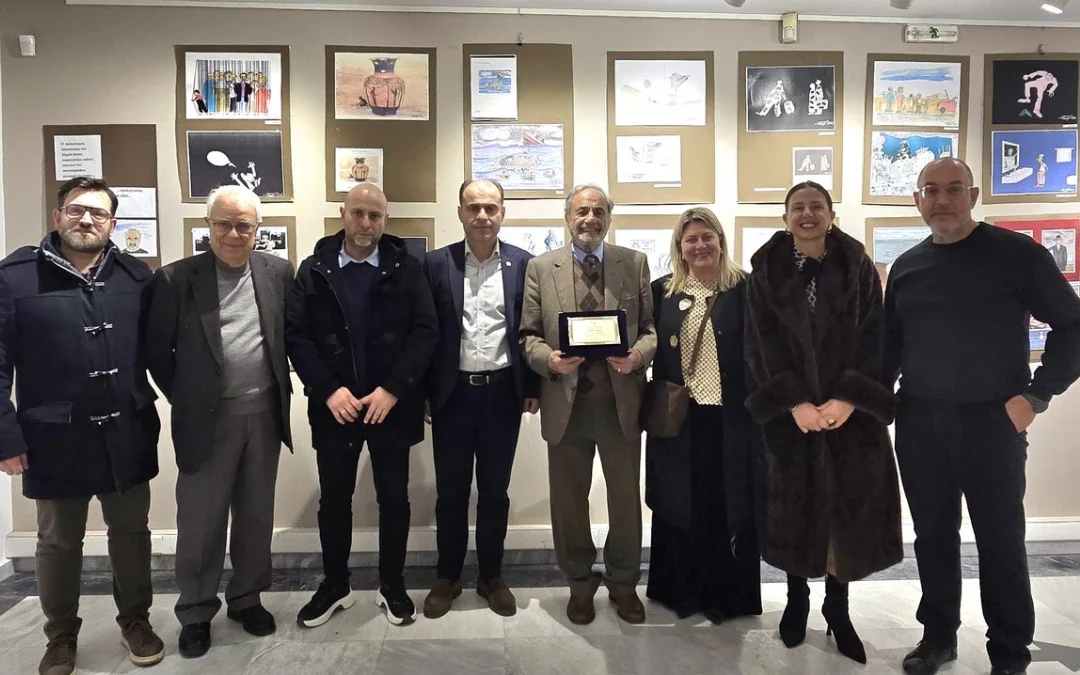 Τιμητική βράβευση στον σκιτσογράφο Γρηγόρη Γεωργίου από τον Δήμο Αρταίων