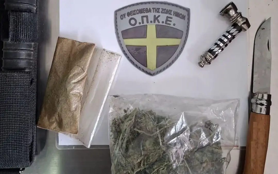 Σύλληψη στα Ιωάννινα από την Ο.Π.Κ.Ε. – Είχε κάνναβη, μαχαίρι και γκλομπ
