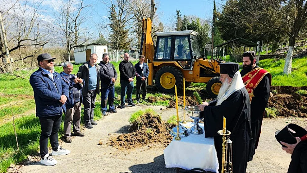 Θεμελίωση Πνευματικού Κέντρου στον ναό Αγίας Παρασκευής στους Τεριαχάτες Δρόπολης από τον Μητροπολίτη Ναθαναήλ