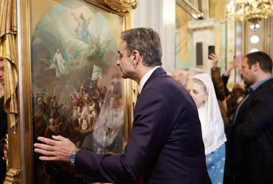 Ο Δήμος Μεσολογγίου απάντησε γιατί ασπάστηκε τον πίνακα του Βρυζάκη ο Πρωθυπουργός