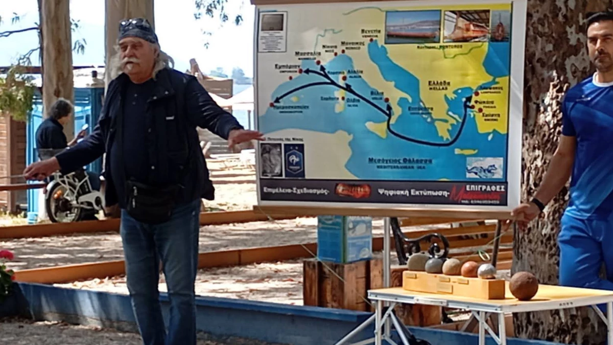 Μαθητές του 1ου Πρότυπου Γυμνασίου Πρέβεζας γνώρισαν το Πετάνκ στην Κυανή Ακτή