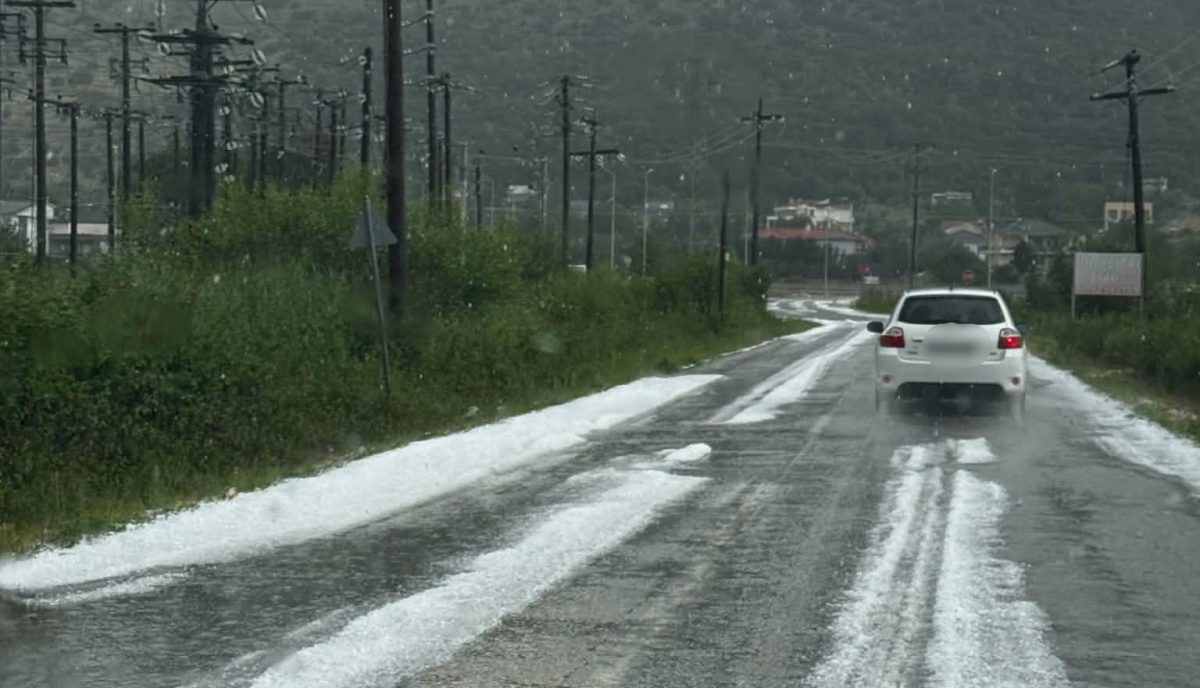 Σφοδρή χαλαζόπτωση στα Ιωάννινα – Ζημιές σε στάση του Πανεπιστημίου (βίντεο)