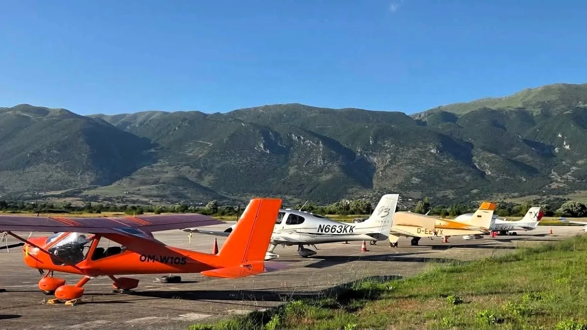 Εννέα αεροσκάφη Γενικής Αεροπορίας από Κροατία και Σλοβενία προσγειώθηκαν στο Αεροδρόμιο Ιωαννίνων