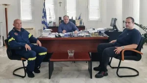Δήμος Ζηρού: Συνάντηση με τον νέο διοικητή της Πυροσβεστικής Υπηρεσίας Φιλιππιάδας