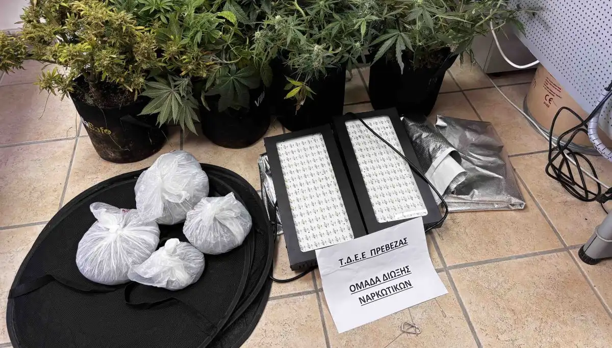 Πρέβεζα: Σύλληψη για καλλιέργεια κάνναβης και κατοχή ναρκωτικών (φωτογραφίες)