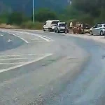 Προβλήματα στην κυκλοφορία μετά τη διαρροή λαδιών μετά την έξοδο της Εγνατίας προς Παναγιά