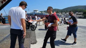 Εξόρμηση του Εργατικού Κέντρου Θεσπρωτίας στο λιμάνι για το συλλαλητήριο της ΔΕΘ