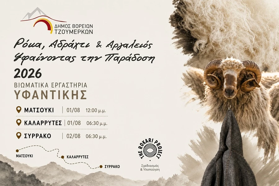 Βιωματικά εργαστήρια υφαντικής σε Ματσούκι, Καλαρρύτες και Συρράκο