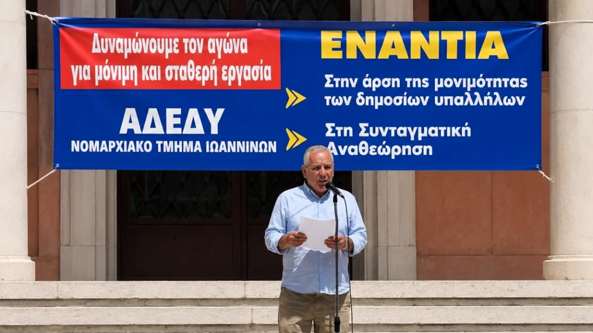 ΑΔΕΔΥ Ιωαννίνων: «Δεν διαπραγματευόμαστε το κοινωνικό κράτος»