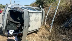 Τροχαίο στην Καστροσυκιά Πρέβεζας: Ανατροπή Ι.Χ. στην προσπάθεια αποφυγής οχήματος που έκανε αναστροφή