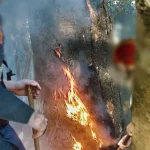 Κατάσβεση μεμονωμένων εστιών στις δυσπρόσιτες πλαγιές της Τραπεζίτσας με τους πυροσβέστες της 5ης ΕΜΟΔΕ