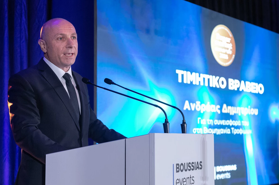 ΑΠΣΙ ΠΙΝΔΟΣ: Τιμητική διάκριση για τον πρόεδρο Ανδρέα Δημητρίου στα Supermarket Awards 2026
